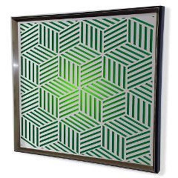 Picture of Green 3D Laser Cut Acrylic Art - 80x80 - AC1013