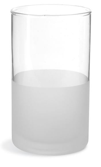 Picture of VASE GLASS CYLINDER 18CM WHITE - RVGG02W