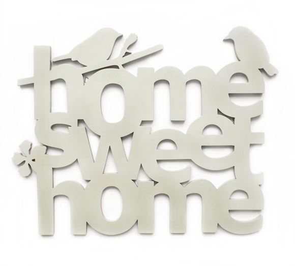 Picture of SIGN HOME SWEET 2 BIRD WHITE - LL106W