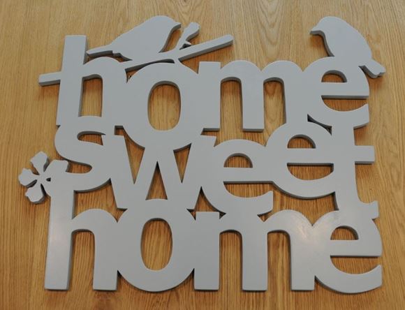 Picture of SIGN HOME SWEET 2 BIRD L GRY - LL106LG