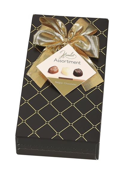Picture of HAMLET CHOCOLATES "CHESTERFIELD GOLD" BLACK 125 G WITH BOW
