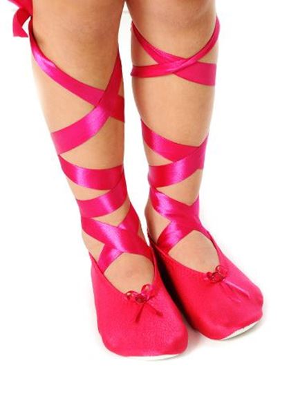 Picture of Ballet Slipper with Ribbon - Hot Pink Medium