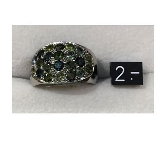 Picture of 18CTW Green Sapphire Multi-stone Ring