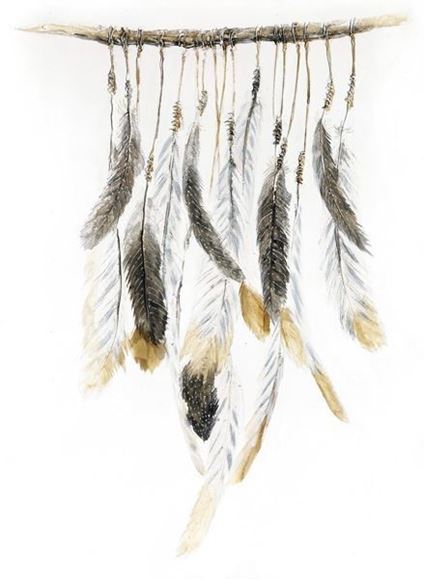 Picture of KDYY0408 - OIL PAINTING 120X90 FEATHER WALLHANGING