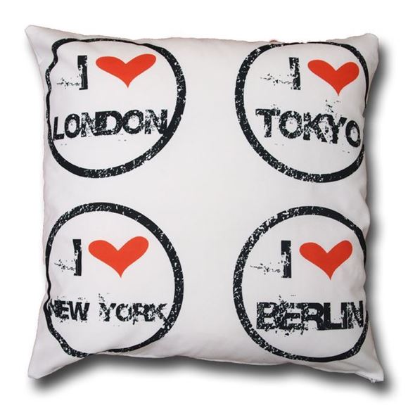 Picture of CUSHION COVER I LOVE CITIES 45X45 - LC012