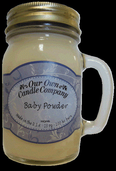 Picture of OC304 - Mini Baby Powder Blue Candle