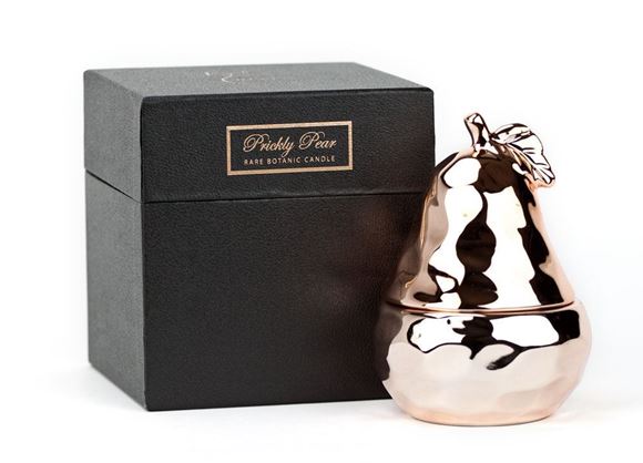 Picture of DL2127 - LARGE PEAR -ROSE GOLD CANDLE