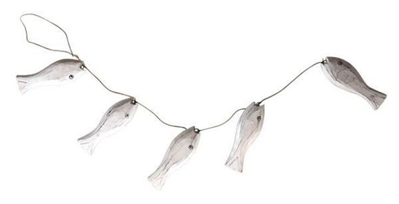Picture of KANL0036 -  Hanging Mobile 20x10x100 WHITE FISH