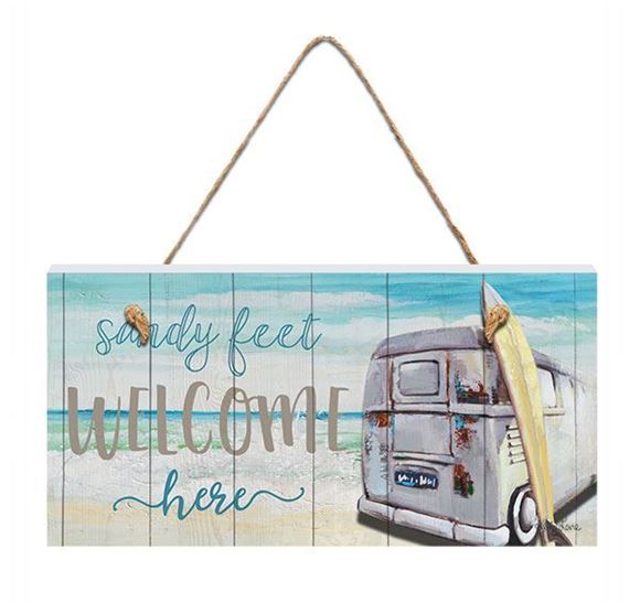 Picture of KCW9602 - Hanging Plaque 15x30 Coast WELCOME