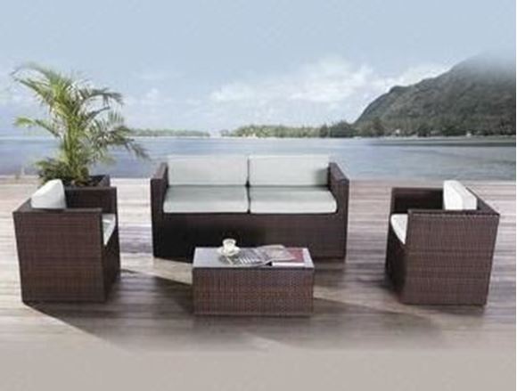 Picture of Rattan Outdoor Furniture 4 Piece Lounge Setting