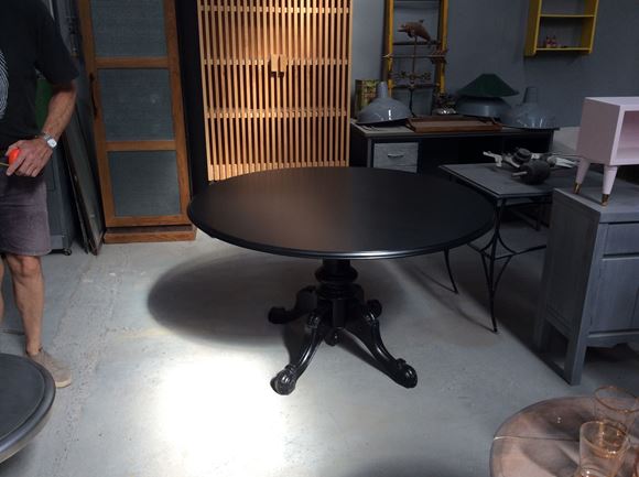 Picture of Black Dining Table - D 1250cm