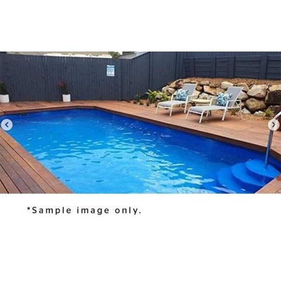 Picture of Salt Water Swimming Pool - Rectangle 6.1 x 3.6m x 1.32m, Braced (in-ground), Deep end (1.9m), Dark Blue liner