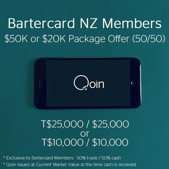 Picture of QOIN - Bartercard NZ Members - Package Offers (50/50)