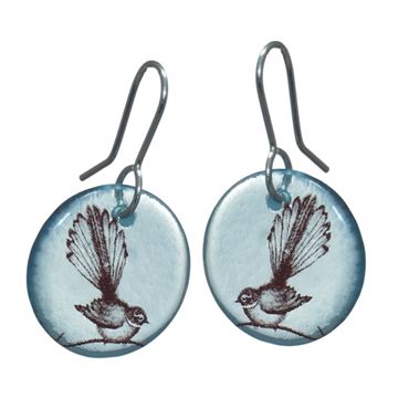 Picture of Glass Fantail Disc Earrings