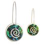 Picture of Silver Paua Spiral Drop Earrings