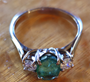 Picture of Emerald and Diamond Handcrafted Ring