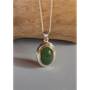 Picture of "Jade Mirror" NZ Greenstone Silver Pendant & Chain, g3044BX