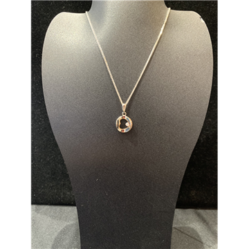 Picture of Sterling Silver Rhodium Cubic Zirconia Necklace (104418)