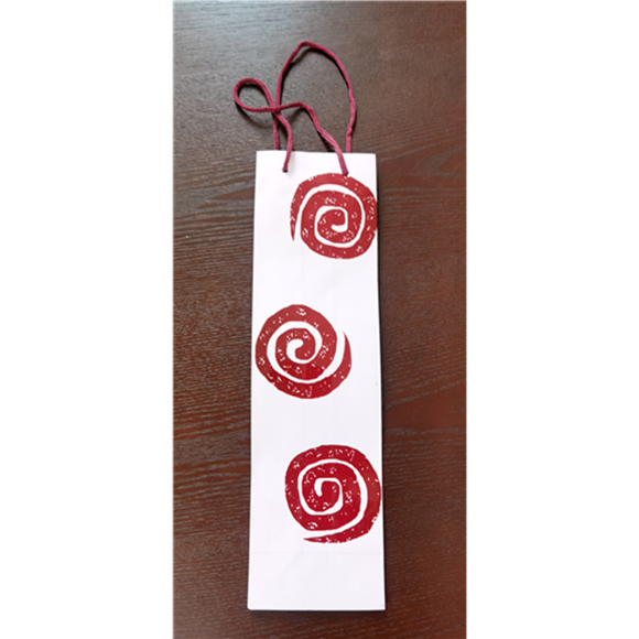 Picture of Pink wine bags with swirls printed design - 22 bags for T$88