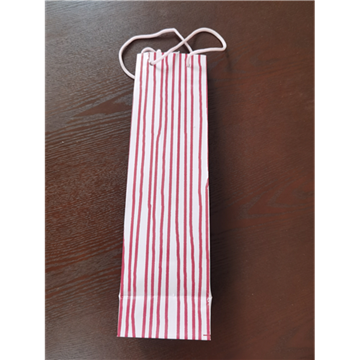 Picture of Wine bags - Pink color with red stripes printed design  - 50 bags for T$200