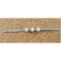 Picture of Steel bracelet with fresh water pearl - floral design- free shipping nationwide