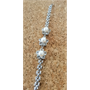 Picture of Steel bracelet with fresh water pearl - floral design- free shipping nationwide