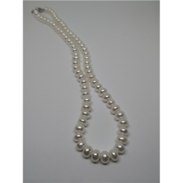 Picture of Natural Fresh Water Pearl Necklace - Creamy White