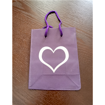 Picture of Mini Goodie bag - purple color with one heart printed design - 40 bags for T$60