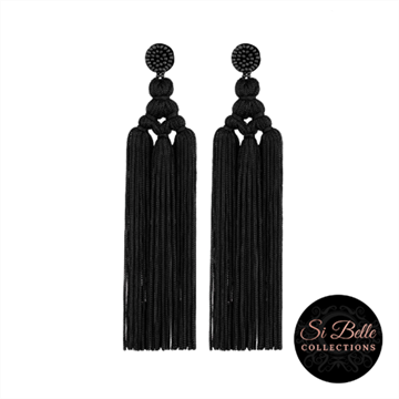 Picture of Si Belle Collections - Black Dangle Pop Earrings - Delivery Included