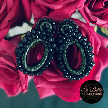Picture of Si Belle Collections - Higher Love Collection - Green Beaded Glory Earrings - Delivery Included