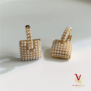 Picture of Victoria Jane - Pearl Cluster Detail Gold Earrings - Delivery Included