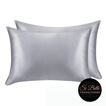 Picture of Si Belle Collections - Silver Satin Pillowcase - Delivery Included