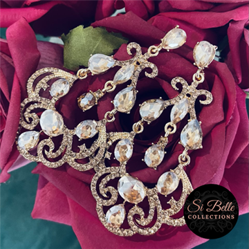 Picture of Si Belle Collections - Higher Love Collection - Golden Glam Earrings - Delivery Included