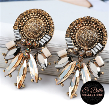 Picture of Si Belle Collections - Grey Festival Fun Earrings - Delivery Included