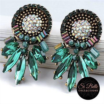 Picture of Si Belle Collections - Green Festival Fun Earrings - Delivery Included