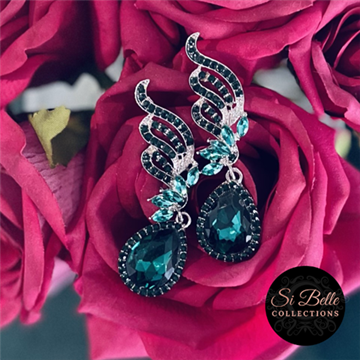 Picture of Si Belle Collections - Higher Love Collection - Emerald Empress Earrings - Delivery Included
