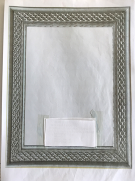 Picture of Scalloped Framed Mirror - Antique Silver
