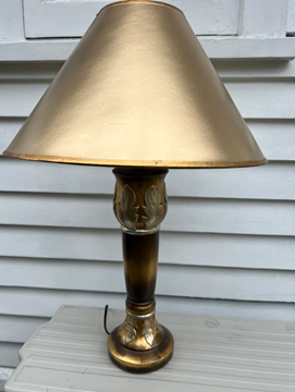 Picture of Ceramic Lamp w/ Gold Shade