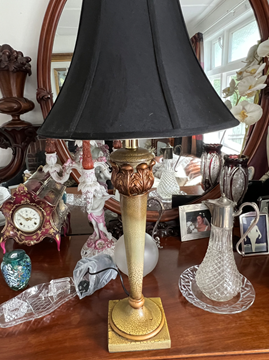 Picture of Tall Table Lamp Cream - Gold w/ Black shade