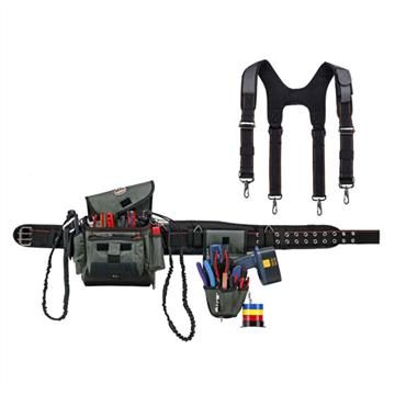 Picture of Ergodyne Installer/Drill Holder Tool Rig with Suspenders 5506S Gray XL (13613)