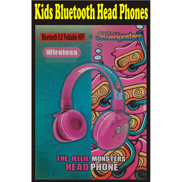 Picture of Kids Bluetooth Headphones (Jellie Pink) with 32gig card and Free Delivery