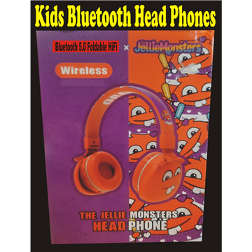 Picture of Kids Bluetooth Headphones (Orange) with 32gig card and Free Delivery