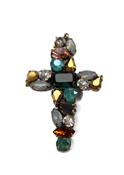 Picture of Crystal Cross Brooch