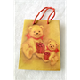 Picture of Teddy Bears Printed Design Eco-friend Brown Small Paper Shopping Bags - 100 For T$200