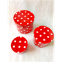 Picture of Round Gift boxes set of three - Red - 5 Sets for $T30