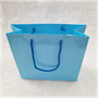 Picture of Dots printed design paper shopping bag - light blue - 100 bags for T$200