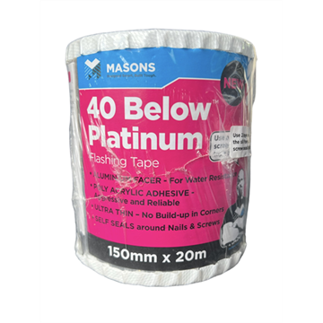Picture of Masons 40 Below Platinum Flashing Tape150mm x 20m