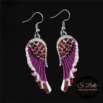 Picture of Si Belle Collections - Pink Angel Wings Earrings - Delivery Included