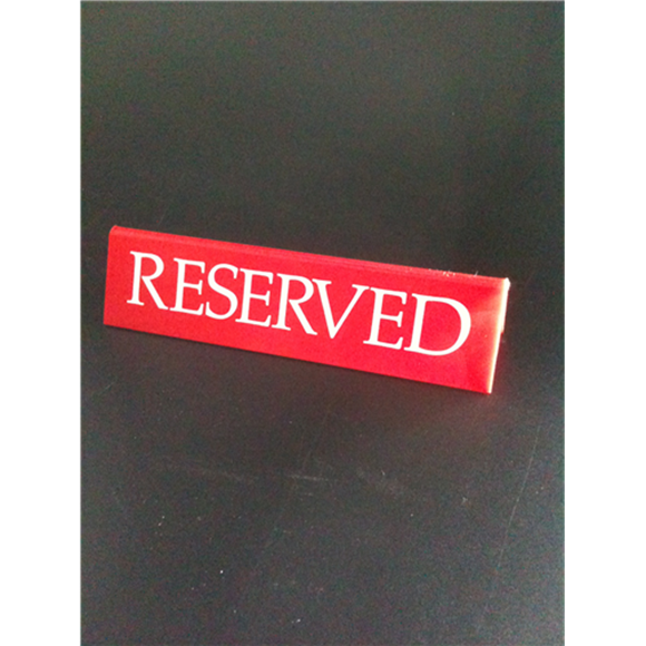 Picture of Table RESERVED signs Red