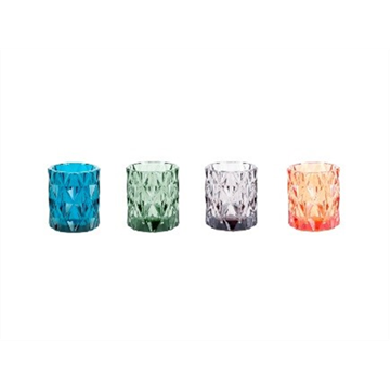 Picture of Tea light set of 4 "Gem" in assorted colours  (Code: PT2985AS)